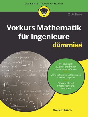 cover image of Vorkurs Mathematik f&uuml;r Ingenieure f&uuml;r Dummies